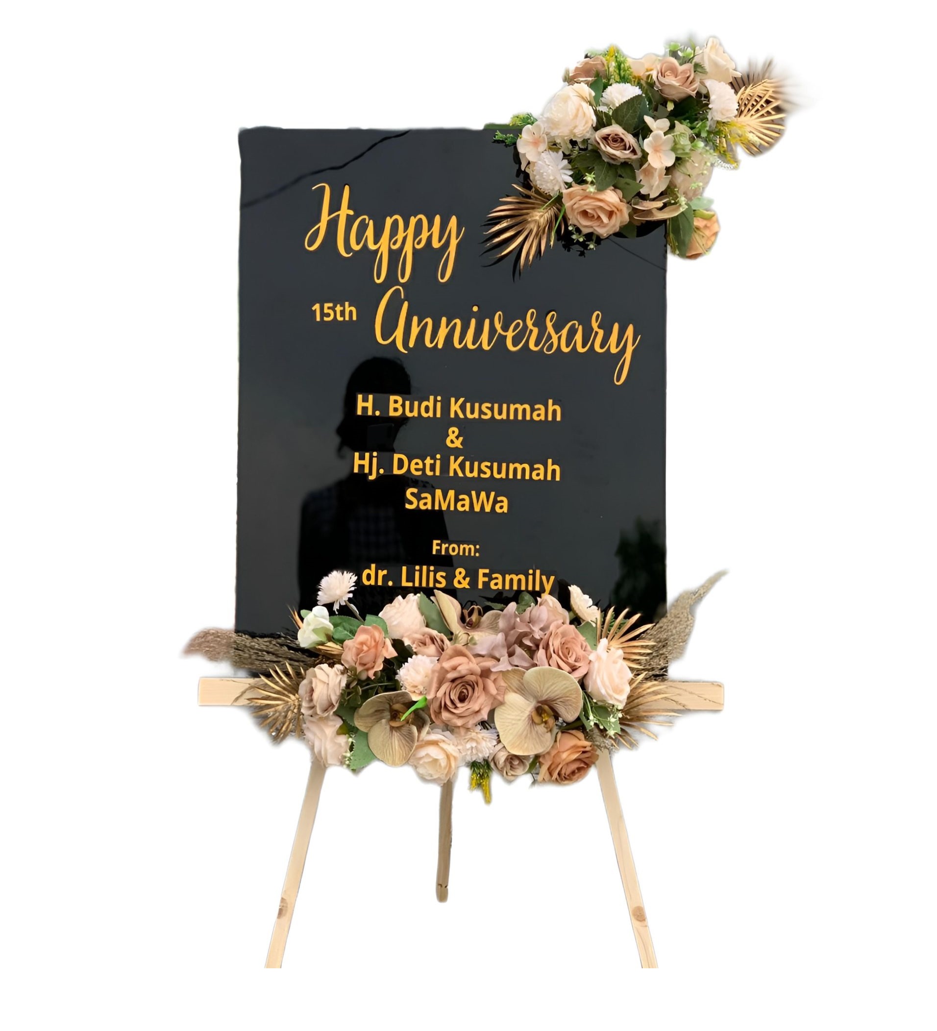 Papan Bunga Akrilik Tegaldlimo