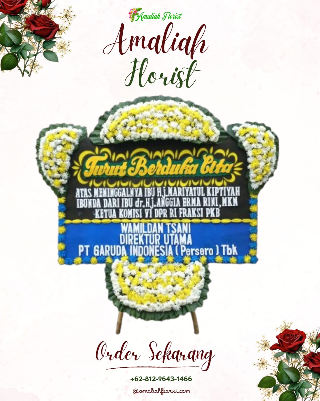 Papan Bunga Duka Tegaldlimo